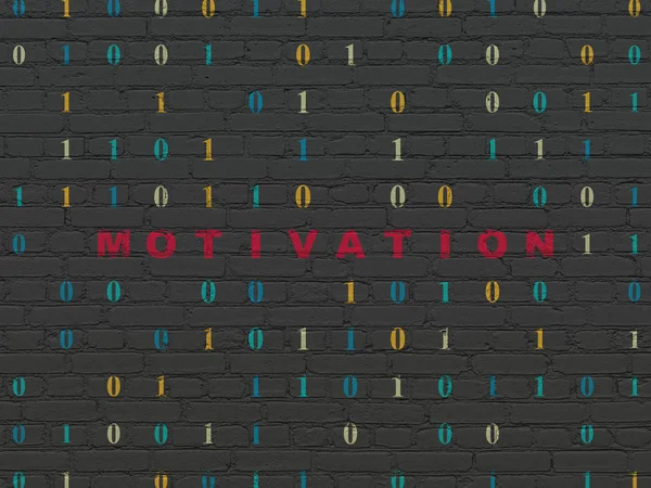 Concept de finance : Motivation sur fond de mur — Photo