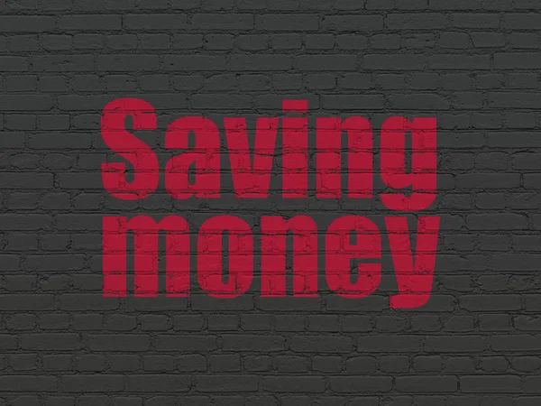 Finance koncept: Spara pengar på vägg bakgrund — Stockfoto