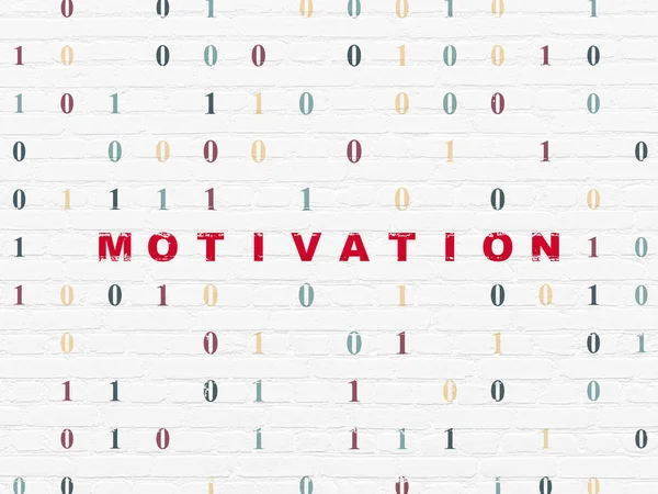 Concept de finance : Motivation sur fond de mur — Photo