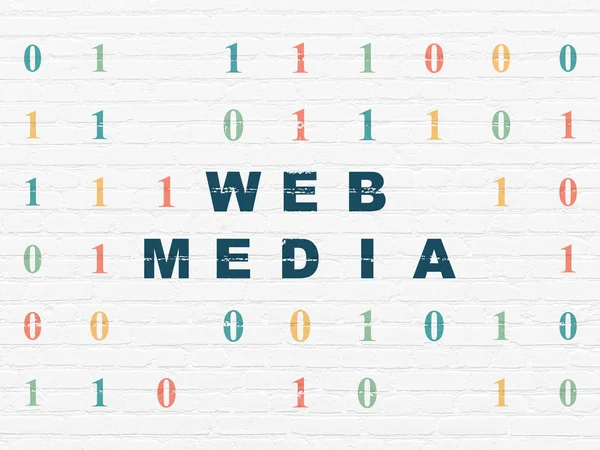Web development concept: Web Media on wall background — Stock Photo, Image