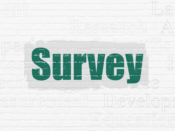 Science concept: Survey on wall background — Stock Photo, Image