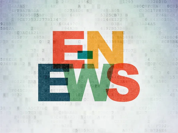 Conceito de notícias: E-news on Digital Data Paper background — Fotografia de Stock
