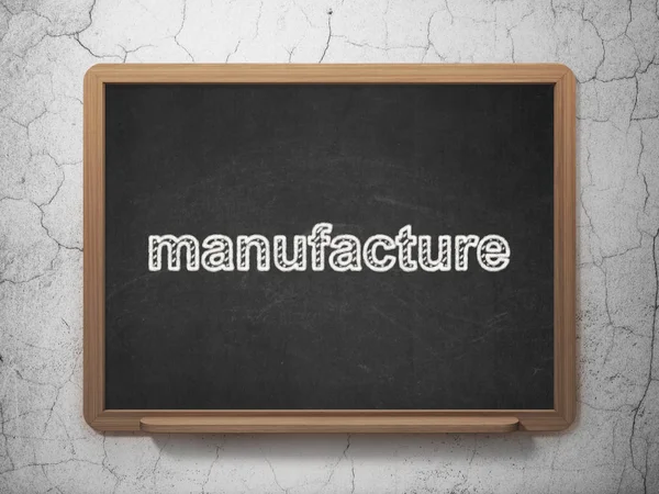 Industry concept: Manufacture on chalkboard background — Stock Photo, Image