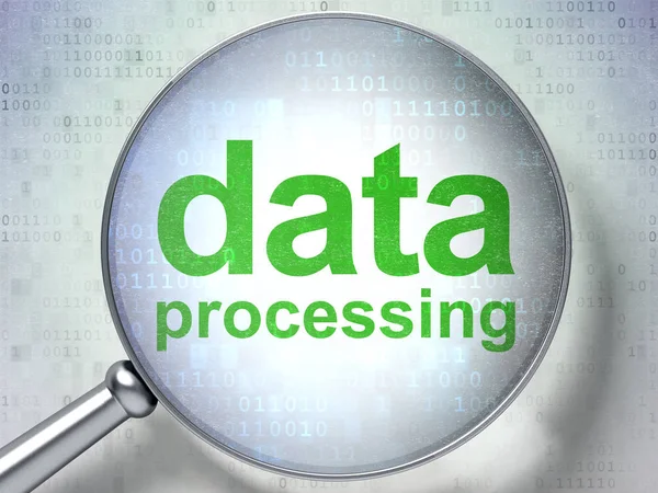 Conceito de informação: Processamento de dados com vidro óptico — Fotografia de Stock