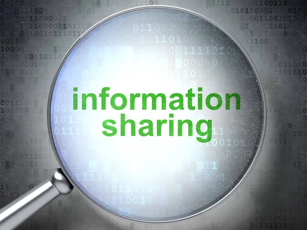 Data concept: Information Sharing with optical glass — Stock Photo, Image