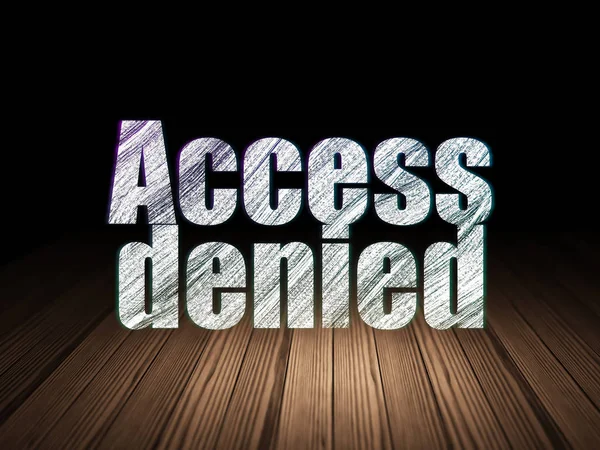 Privacy concept: Access Denied in grunge dark room — Stock Photo, Image