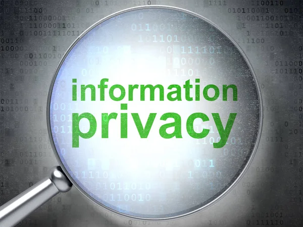 隐私权的概念︰ 信息隐私与光学玻璃 — 图库照片