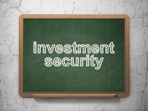 Safety concept: Investment Security on chalkboard background — Stock Photo, Image