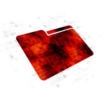 İş kavramı: dijital arka plan üzerinde klasör