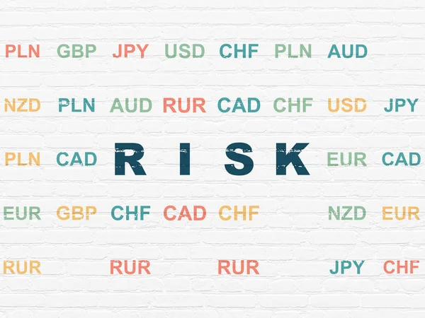 Finansiering koncept: Risk på vägg bakgrund — Stockfoto