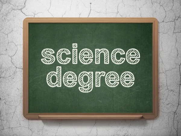 Science concept: Science Degree on chalkboard background — Stock Photo, Image