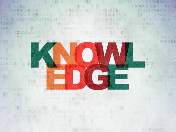 Onderwijs concept: kennis over digitale Data-Paper achtergrond — Stockfoto