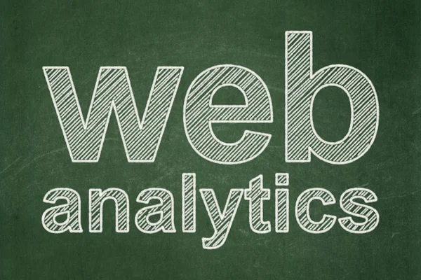 Web design concept: Web Analytics on chalkboard background — Stock Photo, Image