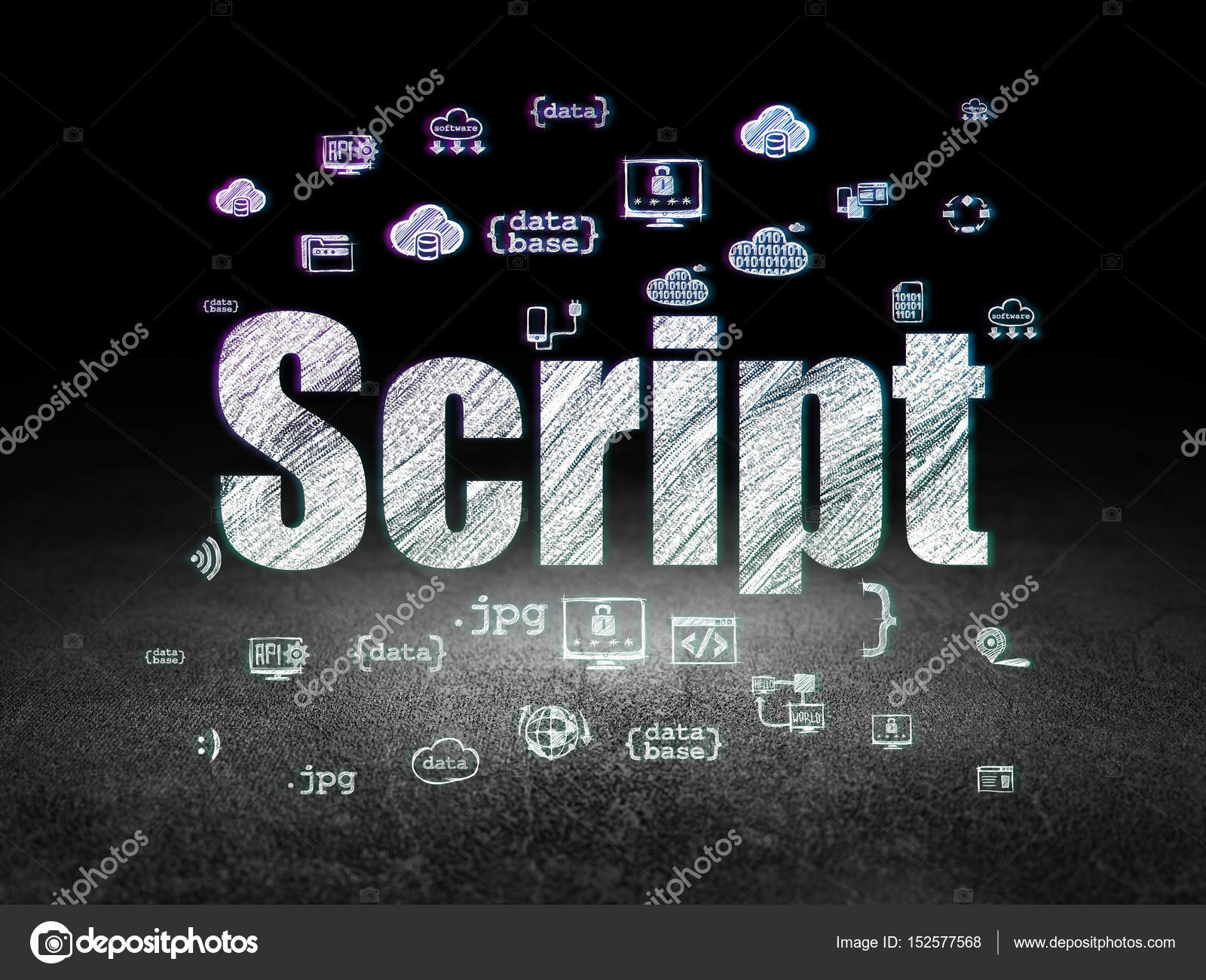 Concepto de programación: secuencia de comandos en cuarto oscuro de ... Concepto de programación: secuencia de comandos en cuarto oscuro de ...