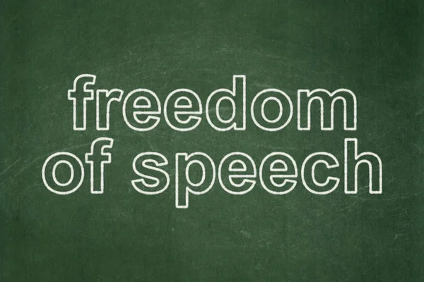 Political concept: Freedom Of Speech on chalkboard background
