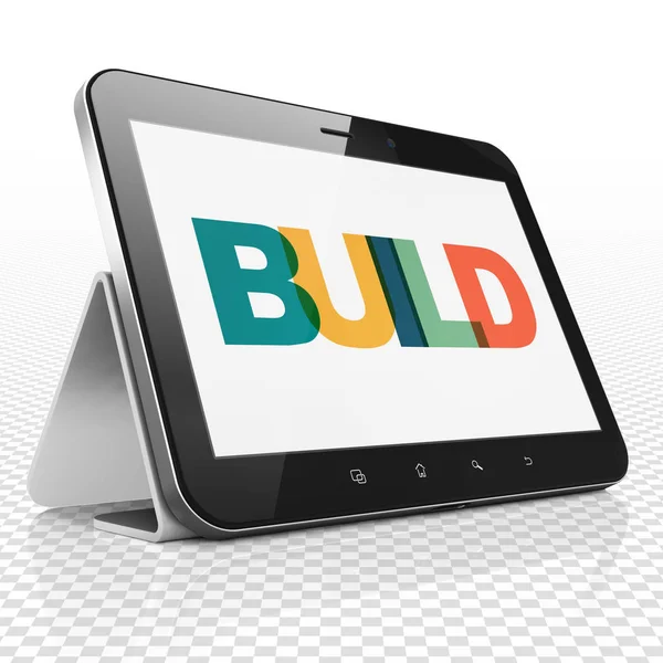 Concept de construction : Tablet Computer avec Build on display — Photo