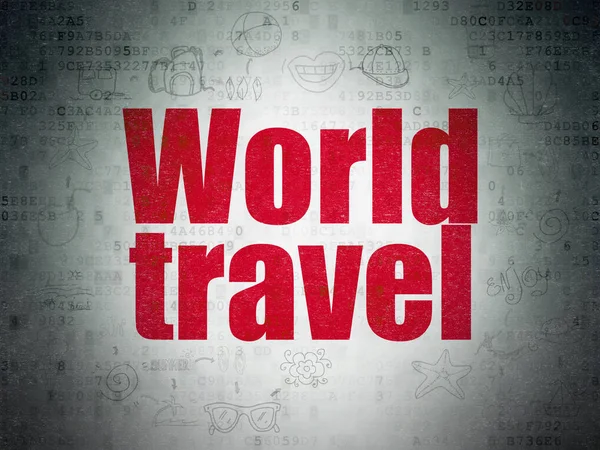 Concepto de turismo: World Travel on Digital Data Paper background —  Fotos de Stock