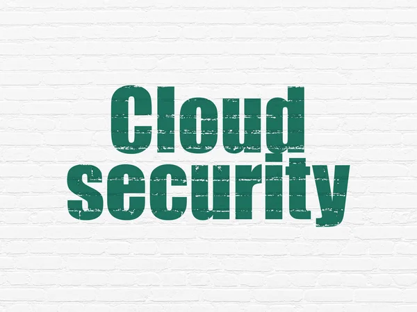 Concetto di protezione: Cloud Security su sfondo wall — Foto Stock