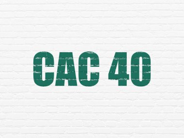 Borsa endeksler kavramı: Cac 40 duvar arka plan üzerinde
