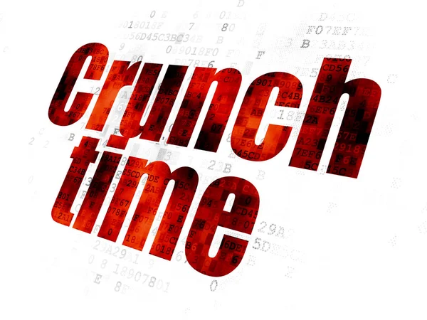 Concept d'entreprise : Crunch Time sur fond numérique — Photo