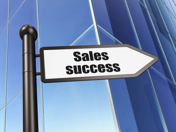 Reklamkoncept: registrera försäljning framgång på att bygga bakgrund — Stockfoto