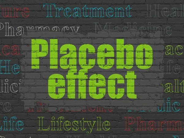 Medicine concept: Placebo Effect on wall background — Stock Photo, Image