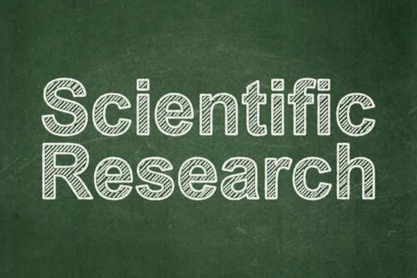 Concepto científico: Investigación científica sobre el fondo de pizarra —  Fotos de Stock