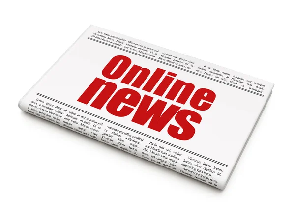 News concept: titolo del giornale Online News — Foto Stock