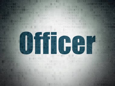 Hukuk kavramı: Memur dijital veri kağıt arka plan üzerinde