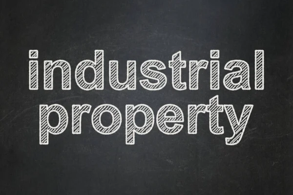 Law concept: Industrial Property on chalkboard background — Stock Photo, Image