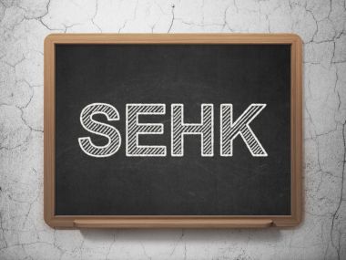 Borsa endeksler kavramı: Sehk kara tahta arka plan üzerinde