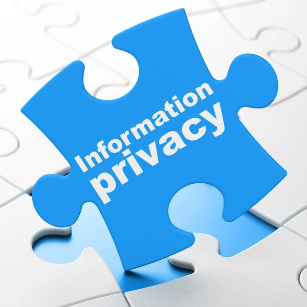 Concetto di sicurezza: informazioni Privacy su sfondo puzzle — Foto Stock