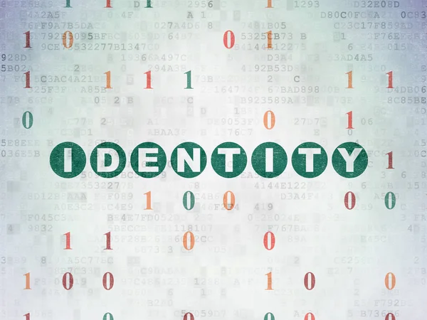 Concepto de seguridad: Identidad en el fondo del documento de datos digitales — Foto de Stock
