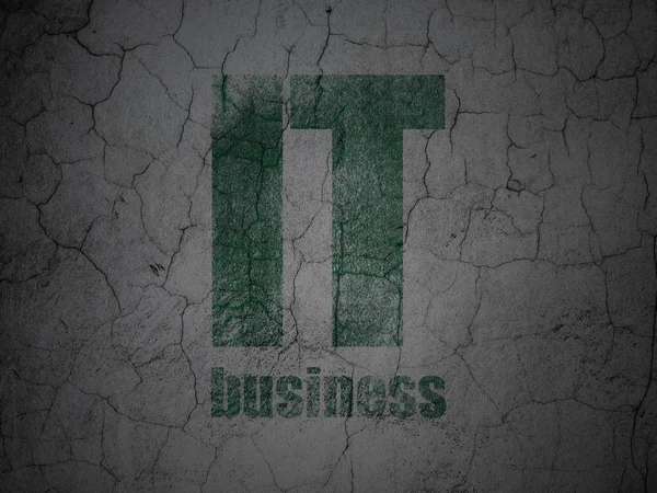 Бизнес-концепция: IT-бизнес на фоне стены — стоковое фото