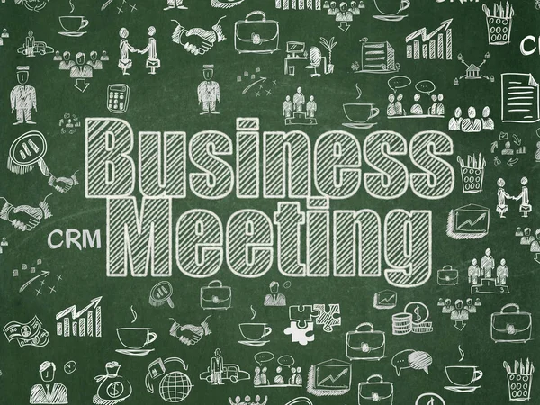 Finance concept: Business Meeting on School board background — Stock Photo, Image