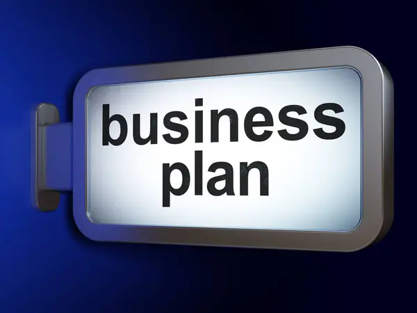Business concept: Business Plan on billboard background — Stock Photo, Image