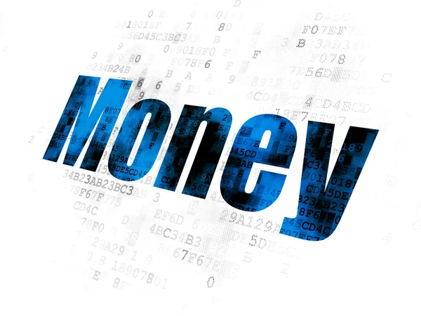 Financiën concept: geld op digitale achtergrond — Stockfoto