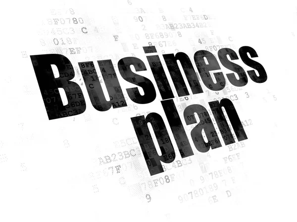 Koncepcja Biznesowa: Biznes Plan na tle cyfrowy — Zdjęcie stockowe