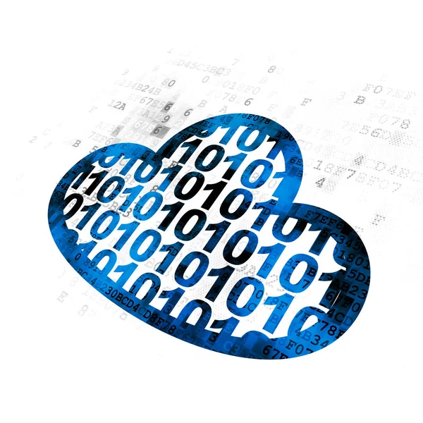 Cloud technology concept: Cloud With Code on Digital background — Stock Photo, Image