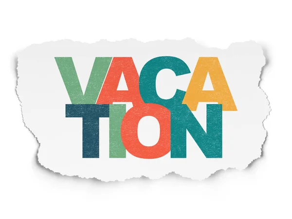 Koncepcja wakacje: wakacje na tle rozdarty papier — Zdjęcie stockowe