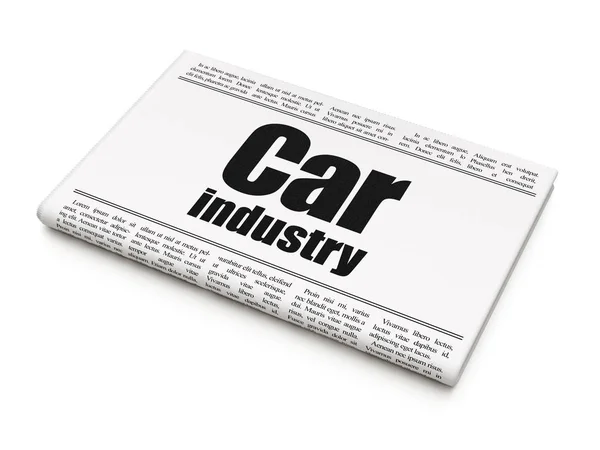 Concept de fabrication : titre de journal Industrie automobile — Photo