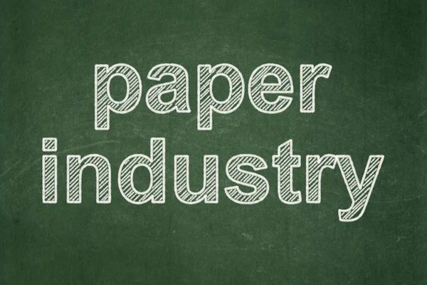 Concepto de fabricación: Industria del papel sobre fondo de pizarra —  Fotos de Stock