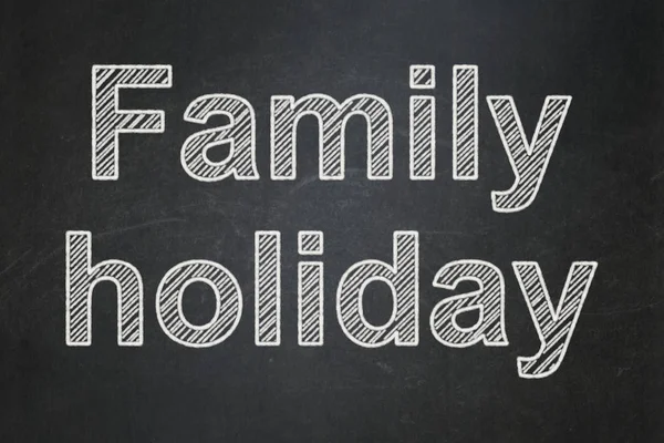 Tourism concept: Family Holiday on chalkboard background — Stock Photo, Image