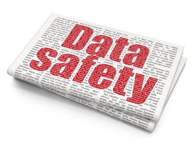 Bilgi kavramı: gazete arka plan üzerinde veri güvenliği