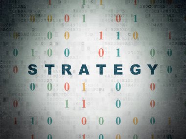 İş kavramı: dijital veri kağıt arka plan stratejisi