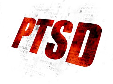 Sağlık kavramı: TSSB dijital arka plan üzerinde