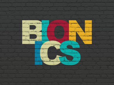 Bilim kavramı: biyonik duvar arka plan üzerinde