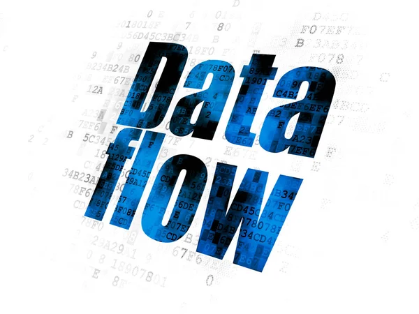 Concepto de información: flujo de datos sobre fondo digital —  Fotos de Stock