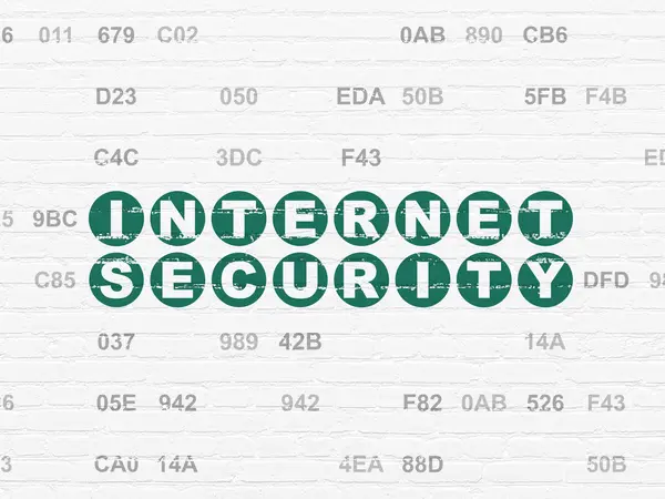 Концепция конфиденциальности: Безопасность Интернета на фоне стен — стоковое фото