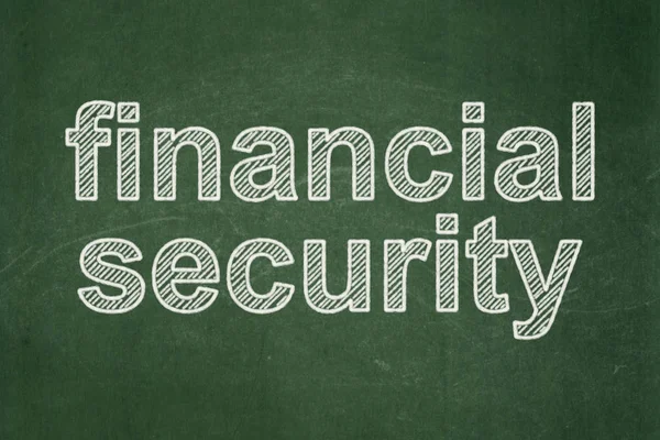 Protection concept: Financial Security on chalkboard background — Stock Photo, Image